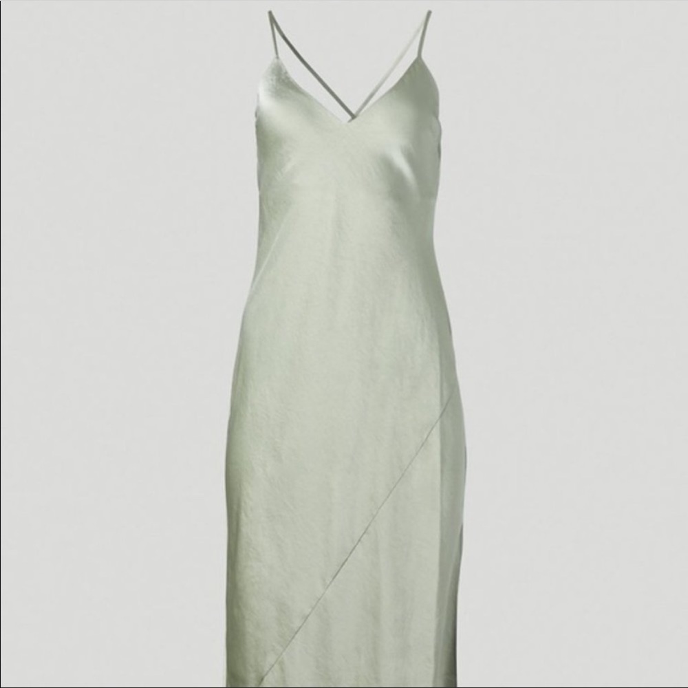 Aritzia Wilfred only slit dress sage green, size Small